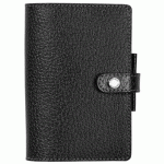 AGENDA MODERNE - ORGANISEUR - 2026 - INT 9213SEM - 13 SEM - SEMAINIER HORIZONTAL - MULTILINGUE - PEKARI - NOIR - 12 MOIS DE JANV À DÉC. - 8,5X13 CM - CUIR PLEINE FLEUR DE PORC - TRANCHE DORÉE - À PRESSION