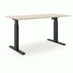 BUREAU RÉGLABLE ALUFORCE PRO 140 M - 160X80CM - NOIR CHÊNE - ACTIFORCE