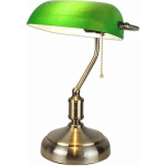 GOTRAYS - LAMPE DE BANQUIER VERTE - LAMPE DE BUREAU VINTAGE DE CHEVET RÉTRO - NOTAIRE AVOCAT BIBLIOTHÈQUE - CULOT E27 - OPALINE EN VERRE