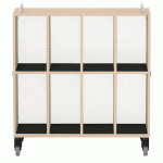 MEUBLE BAS SHIFT+ LANDSCAPE MÉLA POUR CARTABLES 8 CASES - ÉRABLE - BLANC - MANUTAN COLLECTIVITÉS