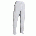 PANTALON CUISINIER GUY MIXTE POLYCOTON BLANC, TAILLE 6