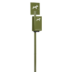 ROSSIGNOL BORNE SUR POTEAU HYGECA - 200 SACHETS - VERT OLIVE