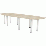 TAB. CONF. ELGA PIED TUBE 360X113 CM PLT STRAT ACACIA/BLANC - MBA