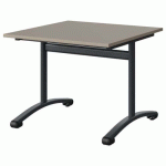 TABLE MALIBU 80X80 T4 DL STRA ABS GRIS U727/GRIS 7016