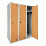 ARMOIRE SÉCHANTE IS 3 COLONNES À MORAILLON ORANGE CLAIR - MANUTAN COLLECTIVITÉS