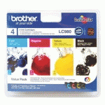 BROTHER LC980 PACK CARTOUCHE DE 4 COULEURS POUR IMPRIMANTE JET D