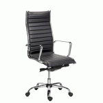 CHAISE DE BUREAU ANDREA SIMILI CUIR NOIR