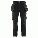 PANTALON DE TRAVAIL X1900 ARTISAN STRETCH 4D NOIR TAILLE 44L - BLAKLADER