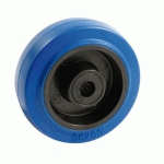 ROUE CAOUTCHOUC BLEU - 125 MM - 250 KG - ROULEMENTS À BILLES AVL