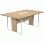 TABLE DE RÉUNION RAZOR 180 CM - CHÊNE - PIEDS BLANC - ARTARREDI