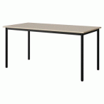 TABLE MALIBU 160X80 T6 4P ST ISOS BEIGE 1460/BEIGE NOIR 9005 - MANUTAN EXPERT