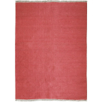 THEDECOFACTORY - ESSENCE - TAPIS EN JUTE ET COTON AVEC FRANGES TERRA COTTA 160X230 - ROUGE