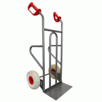 DIABLE ACIER DROIT POIGNÉE OUVERTE CHARGEMENT VERTICAL ET HORIZONTAL 250 KG ROUES ROUES PREMIUM INCREVABLES