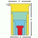 FICHE T, INDICE 4 / 124 MM, 17 G/M2, BLEU - LOT DE 3