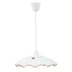 FAN EUROPE - SUSPENSION VICTORIA 1 AMPOULE VERRE,CÂBLE EN PLASTIQUE BLANC - BLANC