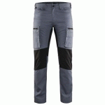 PANTALON DE TRAVAIL SERVICES STRETCH GRIS/NOIR TAILLE 50C - BLAKLADER