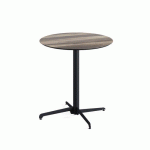 TABLE DE BISTROT PLIABLE X CROSS TROPICAL WOOD Ø70 CM - VEBA