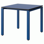 TABLE MALIBU 80X80 T5 SOUDÉ STR BLEU U525/NOIR BLEU 5005