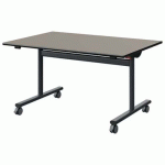 TABLE MALIBU RAB. 120X80 T4 DL ST GRIS U727/NOIR GRIS 7016