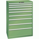 ARMOIRE 9 TIROIRS SÉRIE 12.550-CAPACITÉ 200KG-VERT - LISTA
