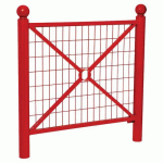 BARRIÈRE PROVINCE GRILLAGÉE 1.07 M BOULE - ZINC ROUGE 3020 - PROCITY