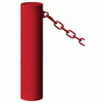BORNE BARCELONE Ø 16 CM 1 ANNEAU - ZINC ROUGE FONCÉ 3004 - PROCITY
