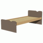 LIT IDENTITÉ SOMMIER AGGLO 90X200 FORME DÉCO ARGENT/BRUN - MANUTAN COLLECTIVITÉS