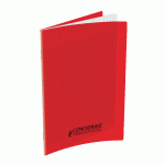 LOT DE 10 - CAHIER CONQUERANT CLASSIQUE AGRAFE 170X220 60P 90G SEYES POLYPRO ROUGE