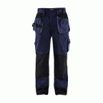 PANTALON DE TRAVAIL ARTISAN BICOLORE MARINE NOIR D116 - BLAKLADER