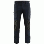 PANTALON DE TRAVAIL SERVICES STRETCH MARINE FONCÉ/NOIR TAILLE 44 - BLAKLADER