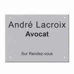 PLAQUE SIGNALÉTIQUE PERSONNALISABLE ACRYLIQUE - 30 X 20 CM META-PLAST JUSQU