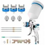 PROFESSIONNEL PISTOLET À PEINTURE, HAUTE PRESSION KIT PISTOLET À PULVÉRISATION D'AIR, PISTOLET A PEINTURE PNEUMATIQUE À ALIMENTATION PAR GRAVITÉ HVLP