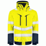 PROJOB 6453 PARKA FONCTIONNELLLE EN ISO 20471 CLASSE 3 JAUNE/MARINE - TAILLE XXXXL