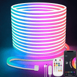 IKODM - RUBAN LED 10M, RGB MULTICOLORE APP CONTRÔLE NEON BANDE LED, 24V FLEXIBLE ÉTANCHE DÉCOUPABLE SYNCHRONISATION MUSICALE BANDEAU LUMINEUSE LED