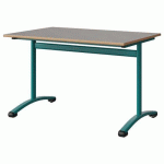 TABLE MALIBU 120X80 T6 DL STRA ALAISÉ BÉTON F186/BLEU 5018