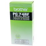 BROTHER BOÎTE DE 4 RECHARGES TRANSFERT THERMIQUE - N°PC74RF - COULEUR NOIR (LOT DE 4)