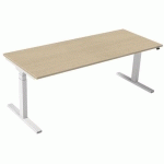 BUREAU ÉLECTRIQUE ERGONOMIQUE 200 CM ERABLE - ROBBERECHTS