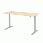 BUREAU ÉLECTRIQUE SÉRIE XMKA 180CM ÉRABLE/ALU - HAMMERBACHER