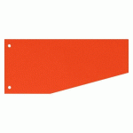 INTERCALAIRES TRAPÈZE UNIS ORANGES PERFORÉS BRUNEAU CARTE RECYCLÉE - 105 X 240 MM - PAQUET DE 100