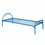 LIT TÊTE ARCEAU MÉTAL ALBA SOMMIER TREILLIS 90X200CM COLORIS RAL 5015 BLEU - MANUTAN COLLECTIVITÉS