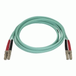 STARTECH.COM CÂBLE FIBRE OPTIQUE MULTIMODE DE 2M LC/UPC À LC/UPC OM4, FIBRE ZIPCORD 50/125ΜM LOMMF/VCSEL, RÉSEAUX 100G, FAIBLE PERTE D