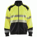 SWEAT ZIPPÉ HAUTE-VISIBILITÉ JAUNE FLUORESCENT/NOIR TAILLE M - BLAKLADER