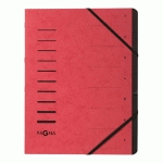 TRIEUR PAGNA - POLYPROPYLENE - 7 DIVISIONS - A4 - ROUGE