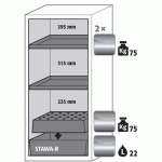 ARMOIRE SÉCURITÉ S-CLASSIC-90 S90.129.060 GRIS CLAIR