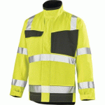 BLOUSON FLUO ADVANCED 9D30 - JAUNE FLUO / GRIS CHARCOAL - 2 - CEPOVETT SAFETY