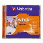 LOT DE 10 - DVD-R VERBATIM 4,7 GO BOITIER STANDARD 16X