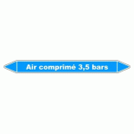 LOT DE 3 - MARQUEUR TUYAUTERIE - AIR COMPRIMÉ 3,5 BARS - VINYLE LAMINÉ 250 X 26 MM