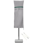 SEKEY - HOUSSE DE PROTECTION POUR 270CM X 460CM PARASOL DE JARDIN DOUBLE AVEC DEUX HAUTS, 100% POLYESTER, IMPERMÉABLE, GRIS CLAIR