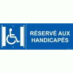 LOT DE 2 - PANNEAU ASCENSEUR RÉSERVÉ AUX HANDICAPÉS MODÈLE: PVC TAILLE PANNEAU SIGNALISATION:350 X 125MM