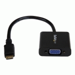 STARTECH.COM MINI HDMI® TO VGA ADAPTER CONVERTER FOR DIGITAL STILL CAMERA / VIDEO CAMERA - 1920X1080 - MINI HDMI MALE TO VGA HD15 FEMALE (MNHD2VGAE2) - CONVERTISSEUR VIDÉO - NOIR